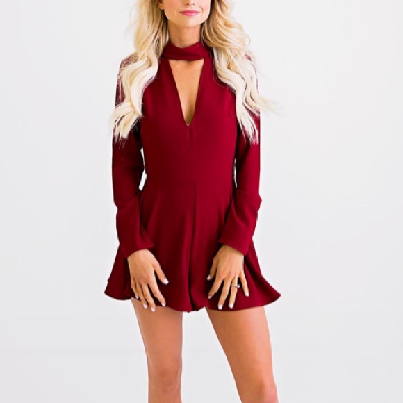 Karlie Pants - V Neck Mock Romper